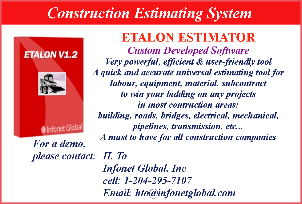 Etalon Estimator - Construction Estimating System